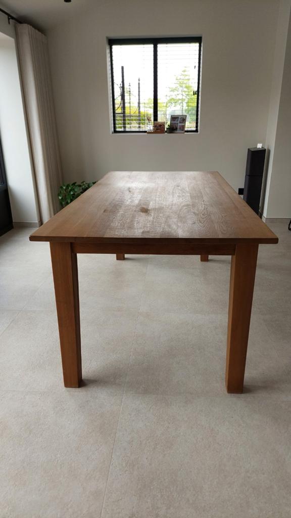 Massief eiken tafel, Huis en Inrichting, Tafels | Eettafels, Ophalen