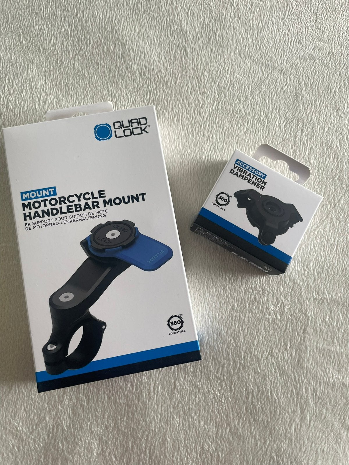 Support Quad Lock + anti vibration neuf pour moto, Envoi, Comme neuf