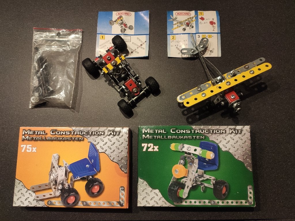 Vintage Meccano (2103 & 2303) + 2 Nieuwe Sets, Antiek en Kunst, Ophalen of Verzenden