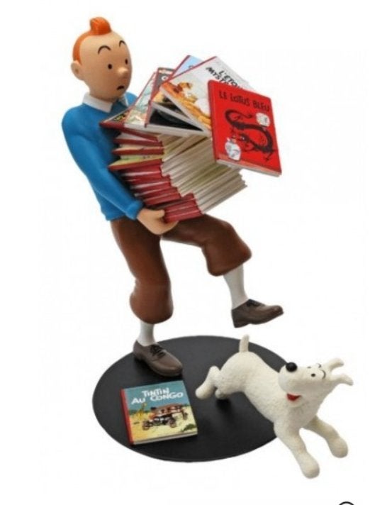 KUIFJE MET DE ALBUMS VERSIE 2 B/C ALS NIEUW, Ophalen of Verzenden, Kuifje, Zo goed als nieuw, Beeldje of Figuurtje