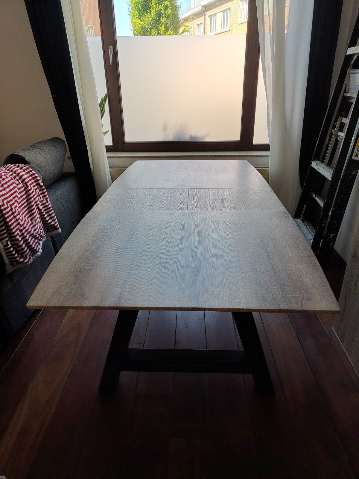 Gratis tafel + 6 stoelen, Huis en Inrichting, Tafels | Eettafels, Ophalen, Gebruikt, 100 tot 150 cm, Vijf personen of meer