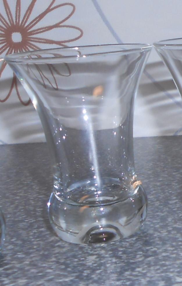 6 shotglazen/borrelglazen., Ophalen of Verzenden, Zo goed als nieuw, Borrel- of Shotglas