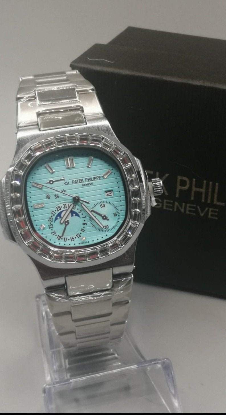Patek Philippe Perpetual Calendar Tiffany, Bijoux, Sacs & Beauté, Autres marques, Enlèvement ou Envoi, Acier, Acier