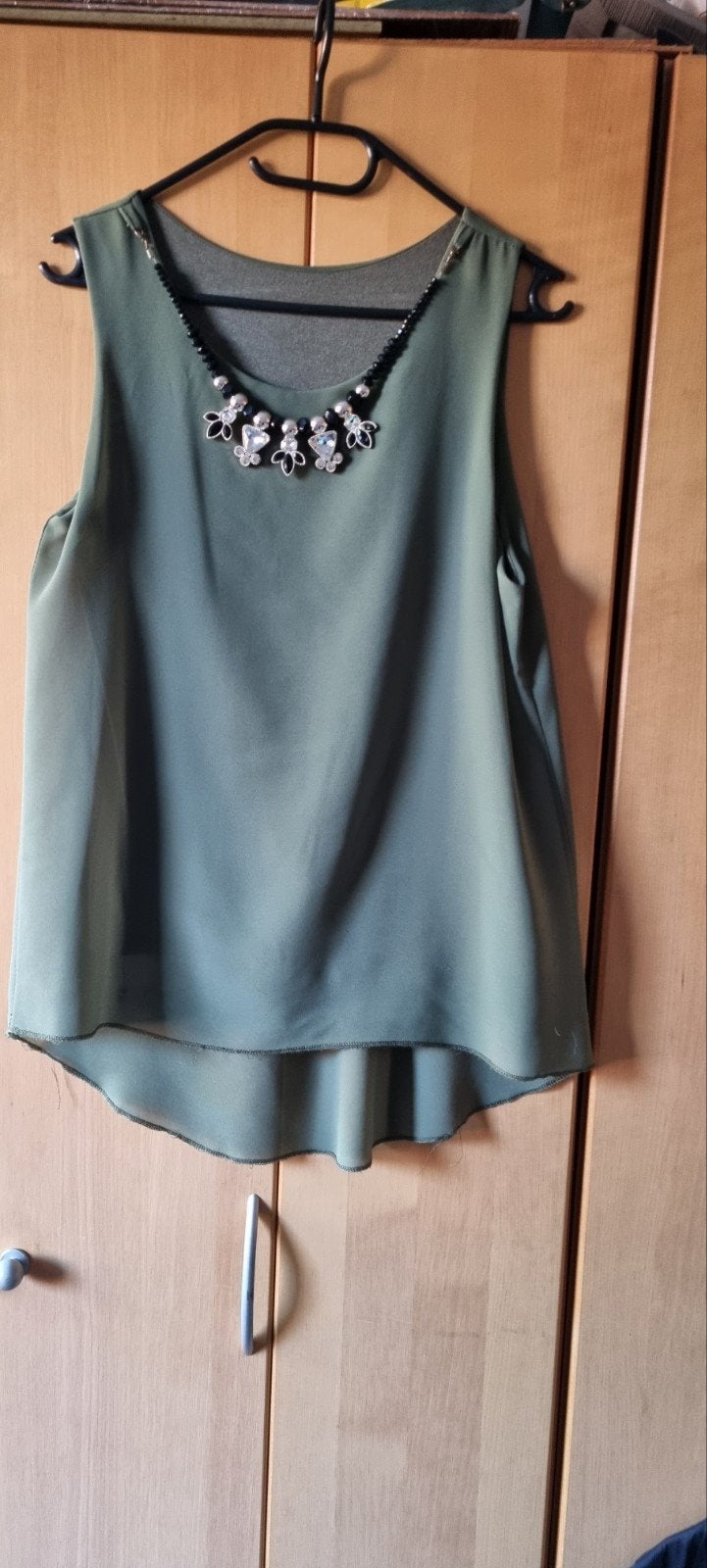 groen topje maat M, Kleding | Dames, Topjes, Ophalen, Maat 38/40 (M), Groen
