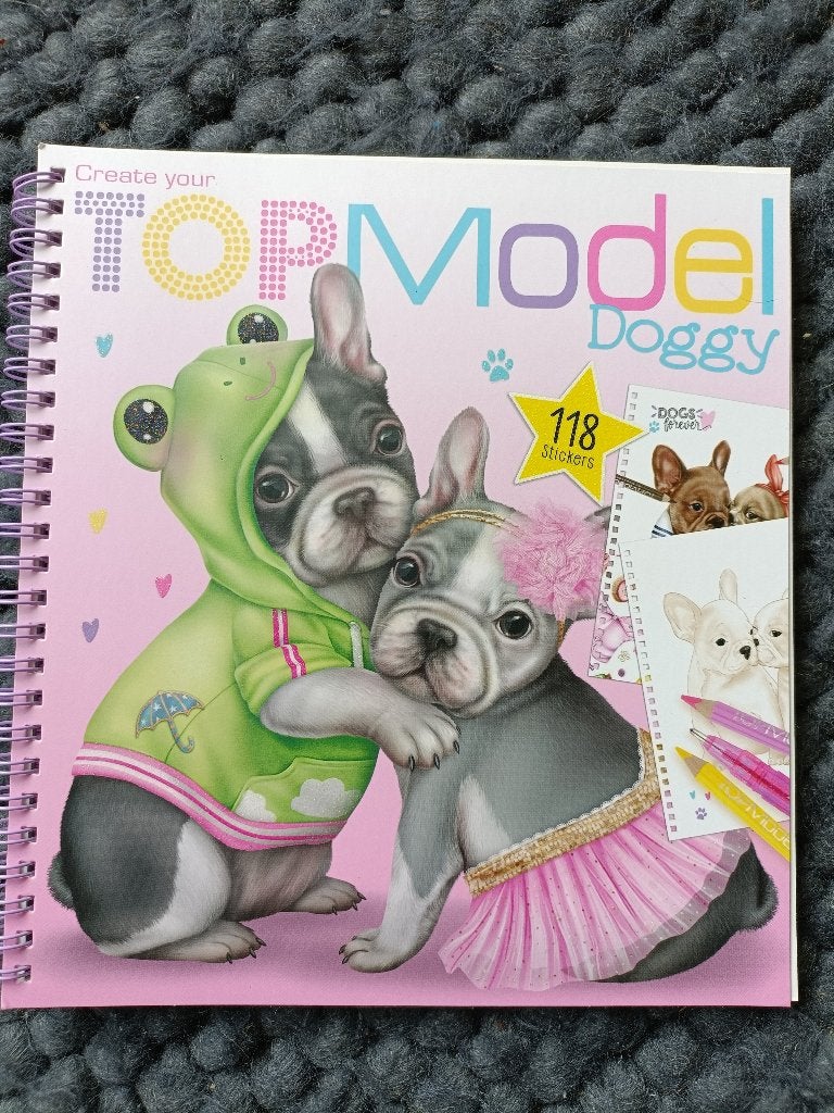 TopModel Doggy kleurboek met 118 stickers - Depesche, Enlèvement, Neuf, Livre ou Guide