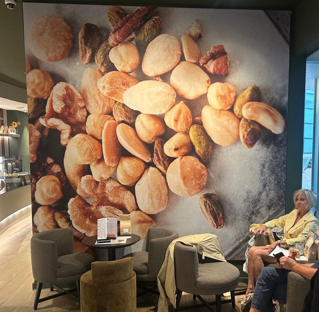 Wanddoek + Alu Frame 3m x 3m - Noten Chocolade, Zakelijke goederen, Ophalen