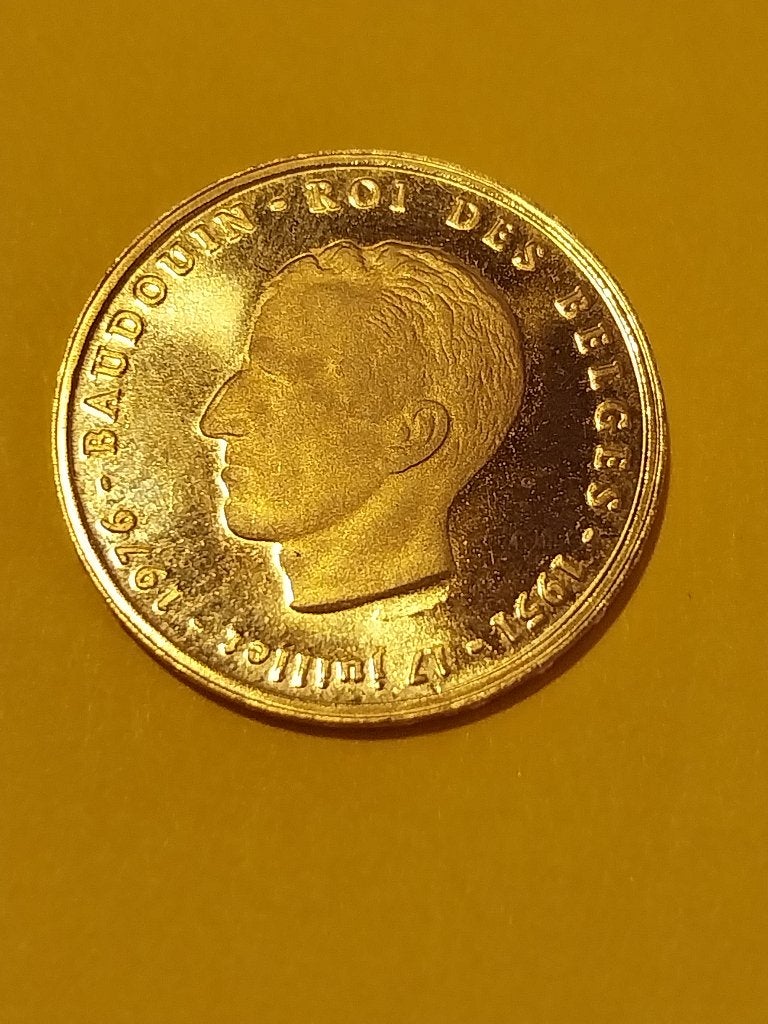 22-KARAATS GOUDEN BAUDOIN MUNT UIT 1976, Ophalen, Nieuw