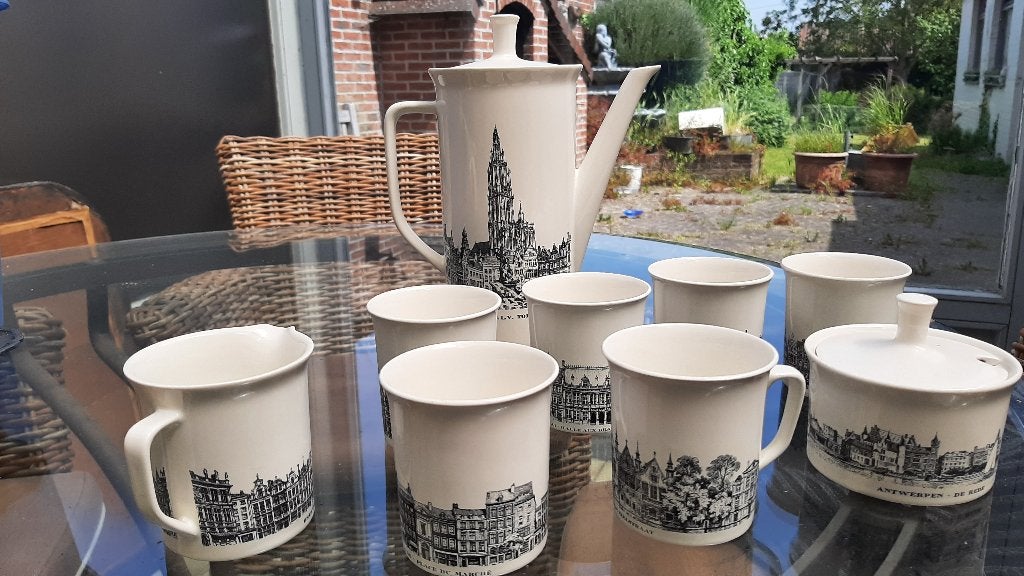 Koffieservies Belgische steden, Ophalen