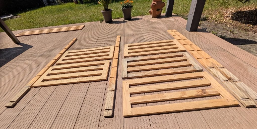 houten stapelrek, Enlèvement
