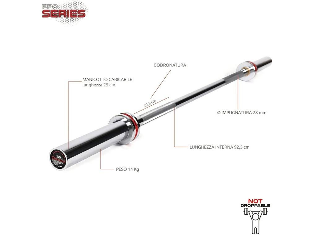 Olympische bar voor krachttraining/fitness 150 cm, Sport en Fitness, Ophalen, Oprekstang