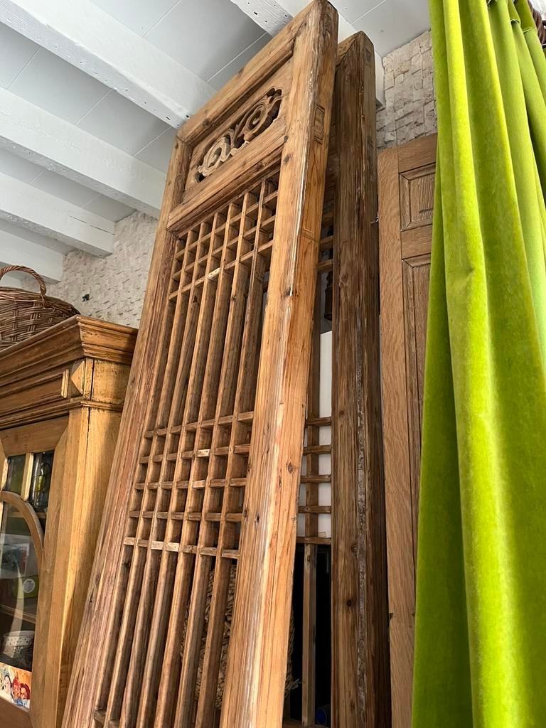 2 Chinese deuren in aziatisch hout, Huis en Inrichting, Ophalen, Zo goed als nieuw