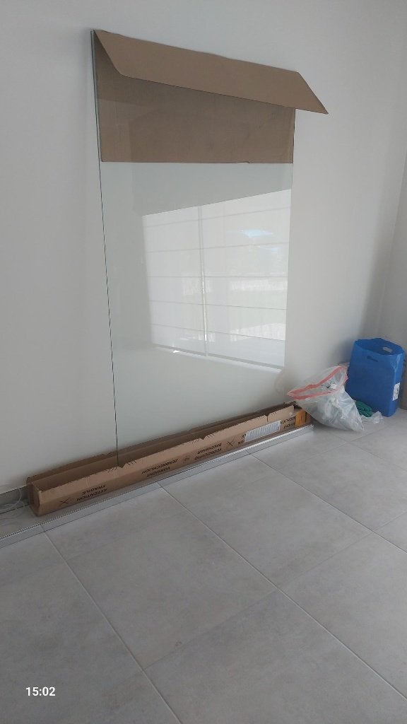 Nieuw douchescherm met bevestiging van 120* 200 cm, Ophalen, Nieuw, Glas, Overige typen