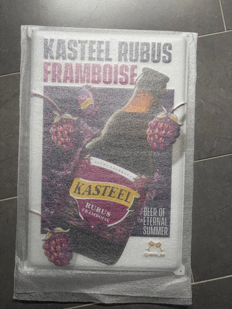 Kasteel rubus framboise reclamebord, Verzamelen, Merken en Reclamevoorwerpen, Ophalen, Nieuw, Reclamebord