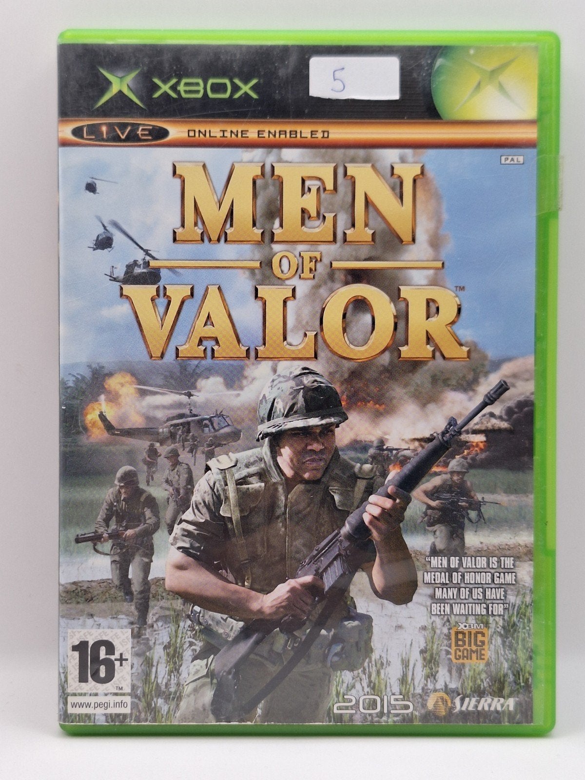 Men Of Valor Xbox, Gebruikt, 2 spelers, Ophalen of Verzenden, Vanaf 16 jaar