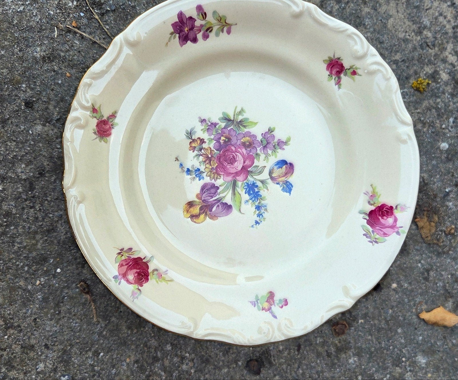 Dessertborden - Grootmoeders servies (12), Collections, Pièces de caddie, Enlèvement