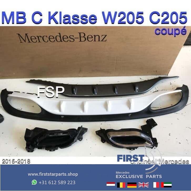 W205 C205 Coupé AMG diffuser Mercedes C Klasse 2014-2018 C43, Utilisé, -, -, Enlèvement ou Envoi
