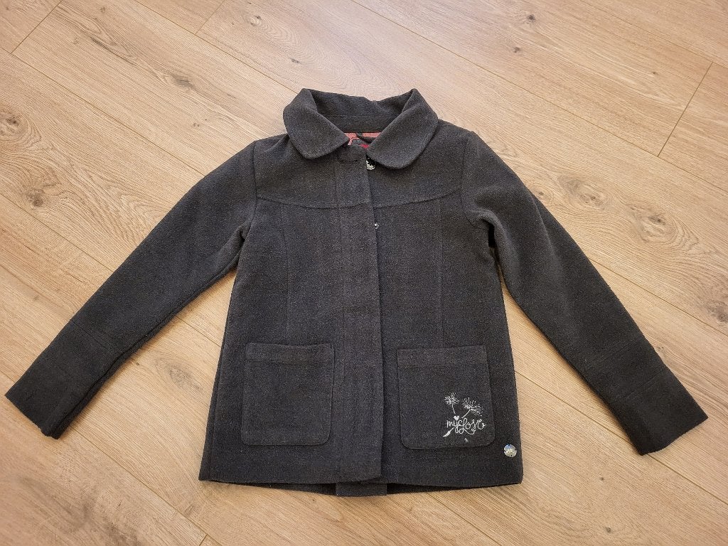 Grijze jas S.Oliver maat 128, Kinderen en Baby's, Kinderkleding | Maat 128, Gebruikt, Meisje, Ophalen of Verzenden, Jas
