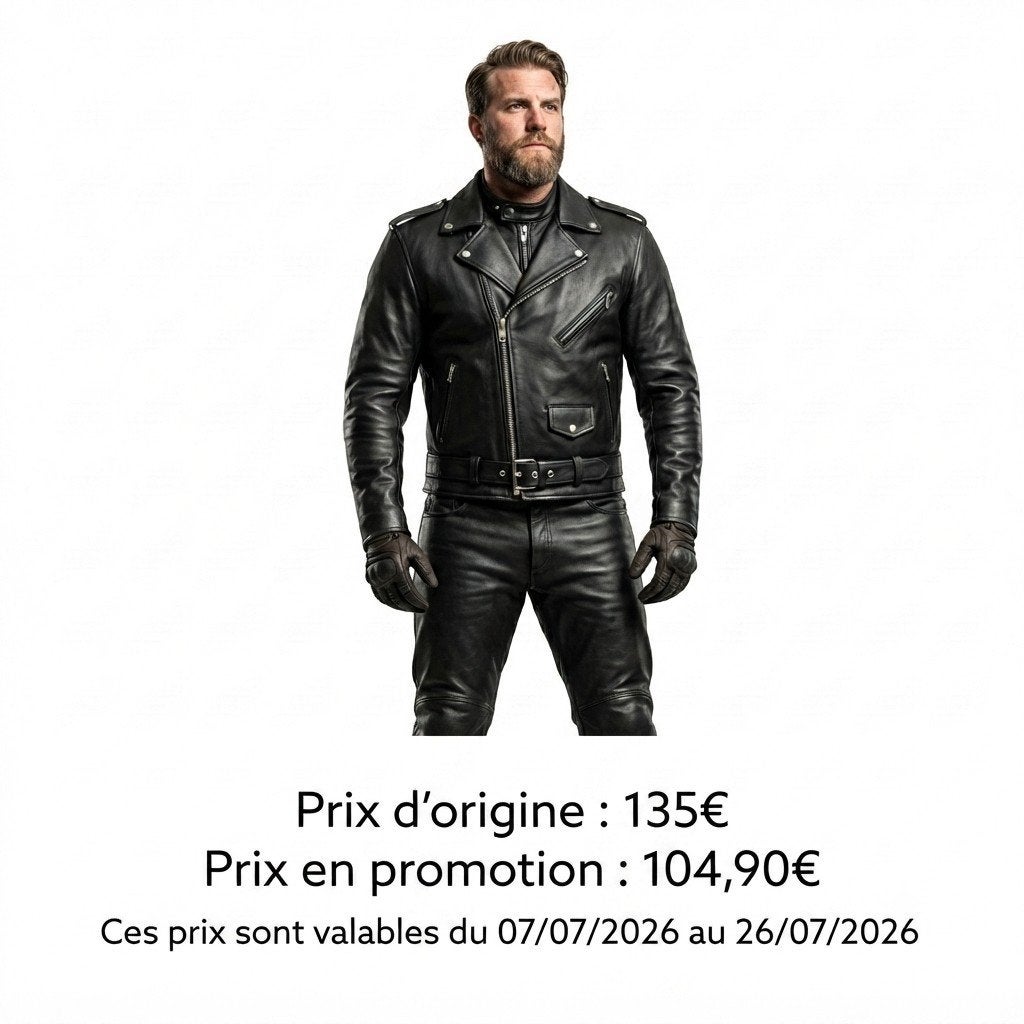 Nieuwe leren motorjas met CE-protectoren, Verzenden, Nieuw met kaartje, Jas | leer