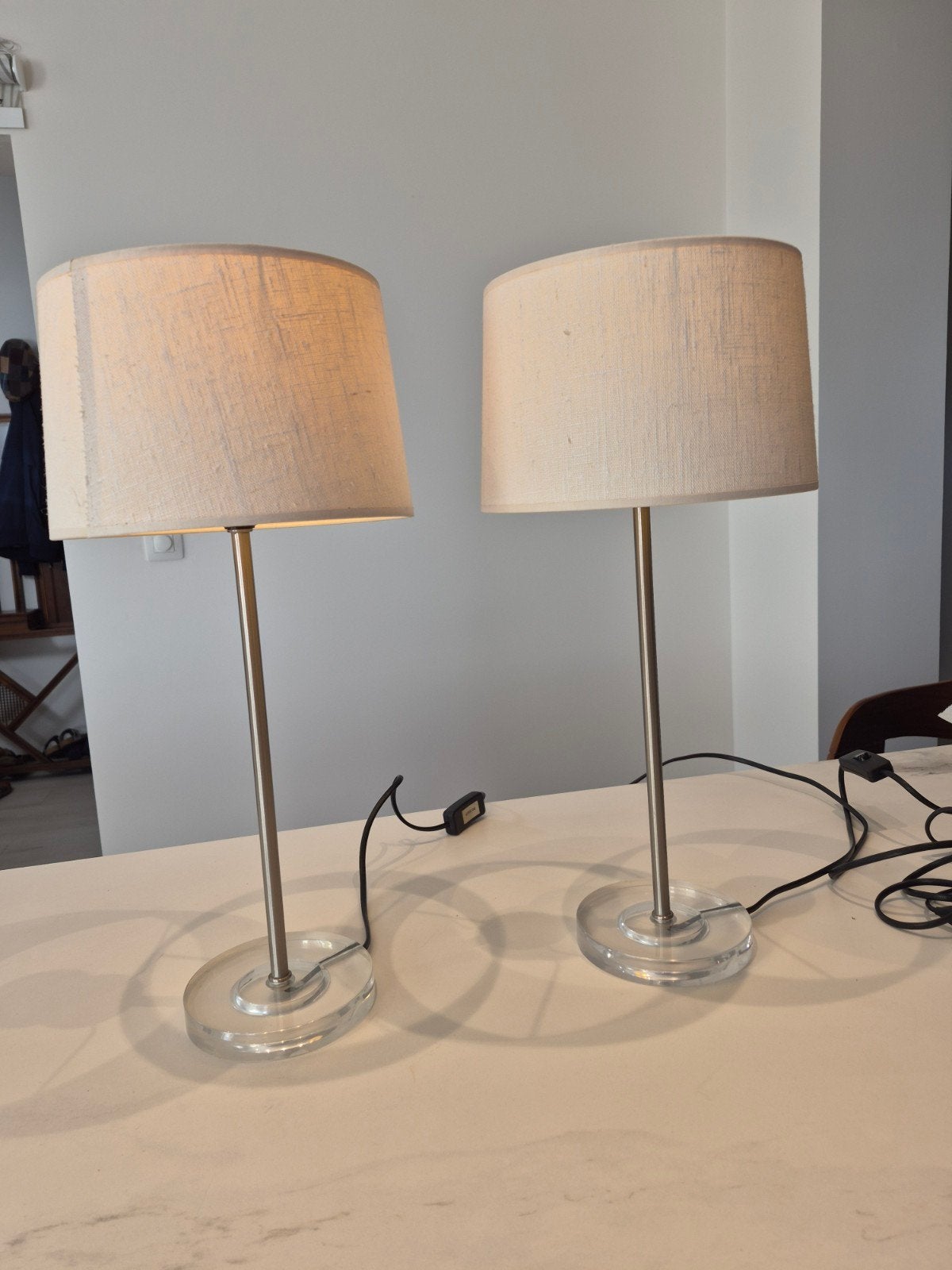 2 lampes de chevets, Maison & Meubles, Synthétique, Enlèvement, Classique, 50 cm