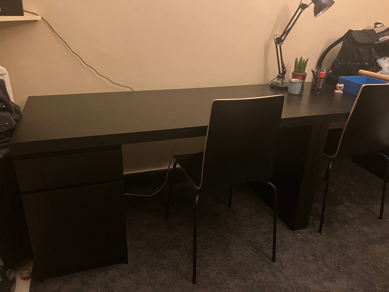 Bureau Ikea + Chaise, Maison & Meubles, 65 cm, Comme neuf, IKEA, 140 cm