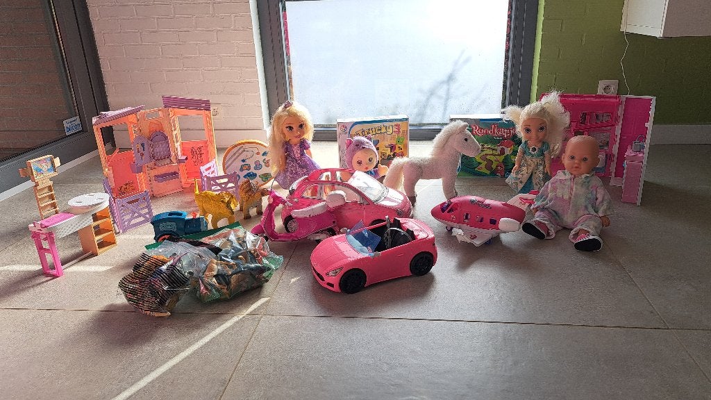 Groot lot speelgoed jongens/ meisjes incl. speelmat, Ophalen, Gebruikt