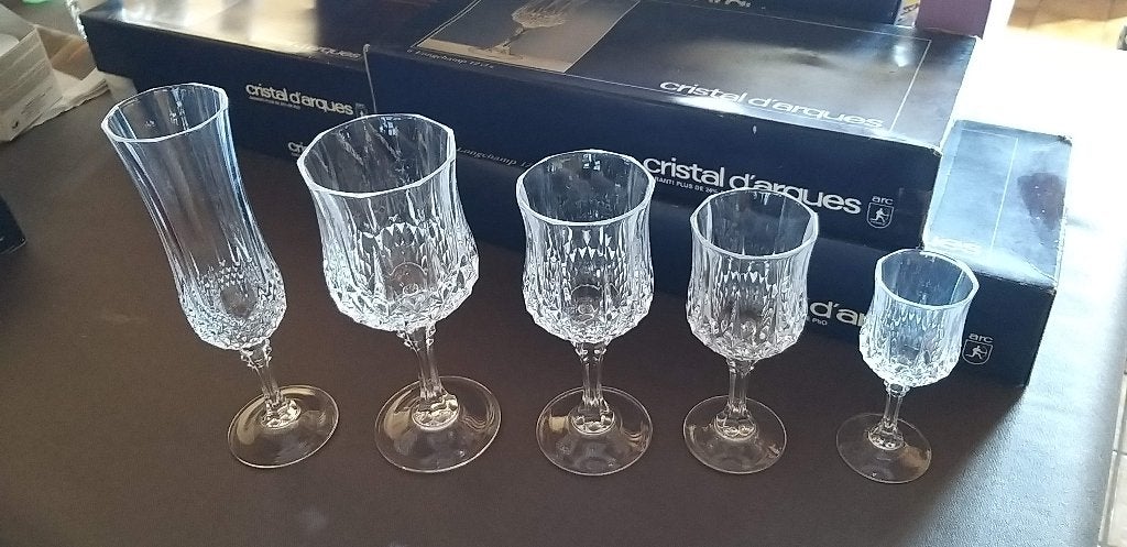 Kristallen glazen, Huis en Inrichting, Keuken | Servies, Gebruikt, Glas of Glazen, Ophalen