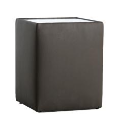 4 x Nachttafel zwarte lederlook met glas (kubus), Huis en Inrichting, Slaapkamer | Nachtkastjes, Ophalen, Overige materialen, Minder dan 45 cm