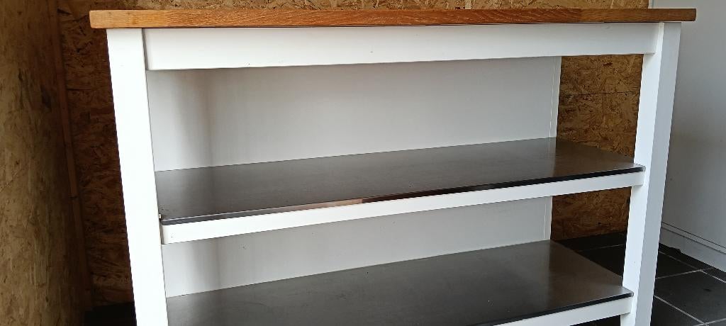 Keukeneiland + 2 stoelen, Huis en Inrichting, Ophalen, Zo goed als nieuw, Wit, Minder dan 100 cm