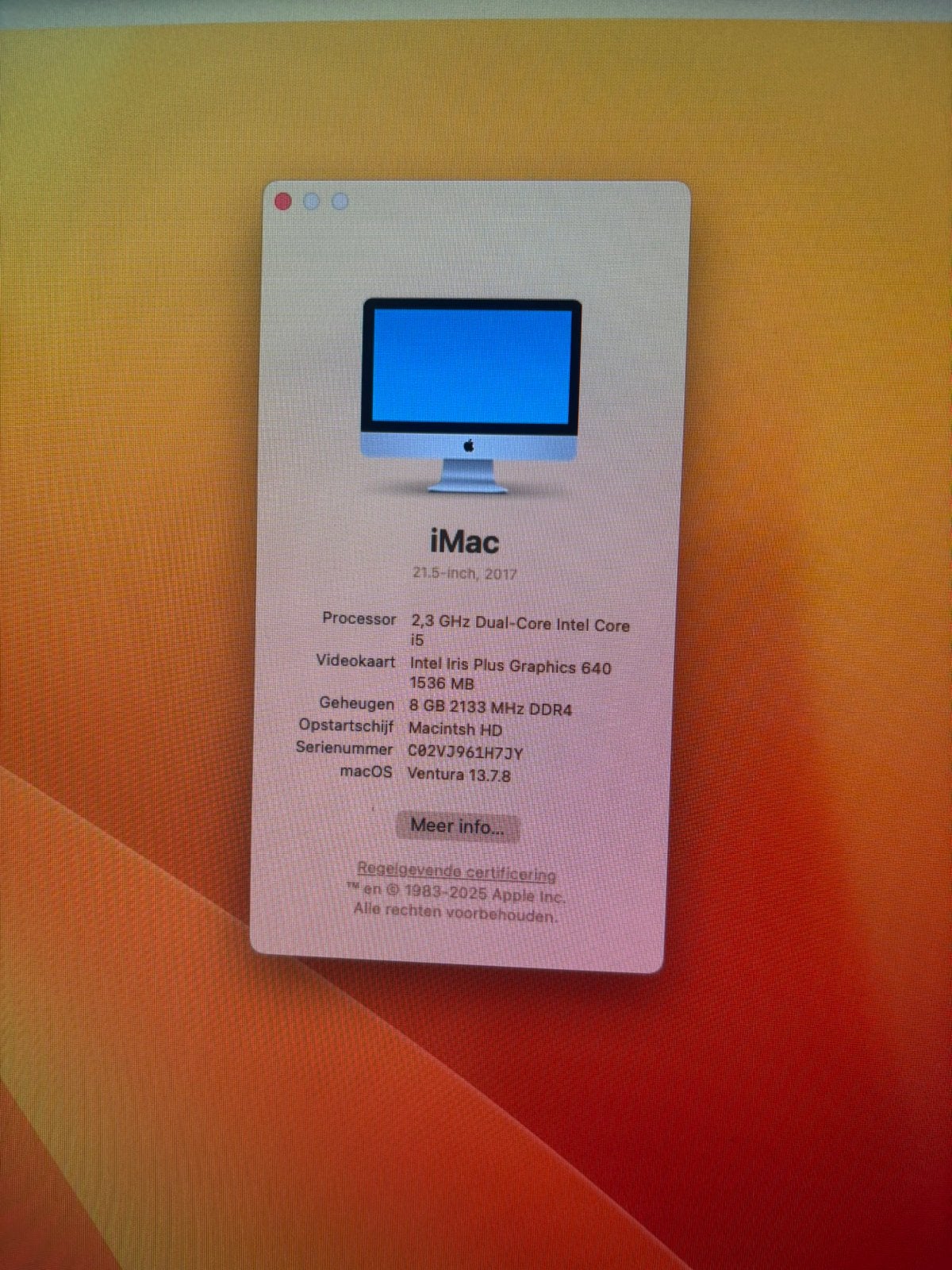 iMac 21,5” (2017), Computers en Software, Apple Desktops, Ophalen, Gebruikt, IMac, HDD