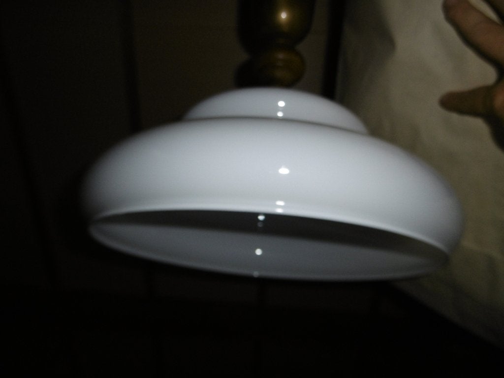 vintage luster (melkglas) - hanglamp, Huis en Inrichting, Ophalen