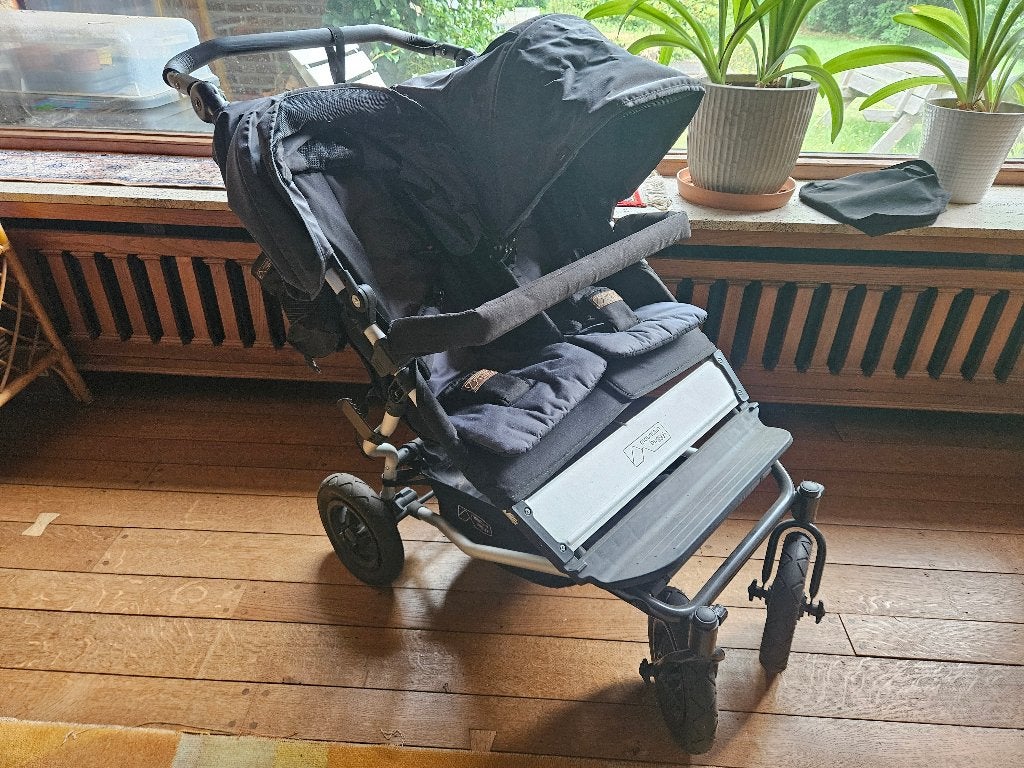 Mountain buggy duet met toebehoren, Kinderen en Baby's, Buggy's, Ophalen, Gebruikt, Overige merken, Verstelbare rugleuning