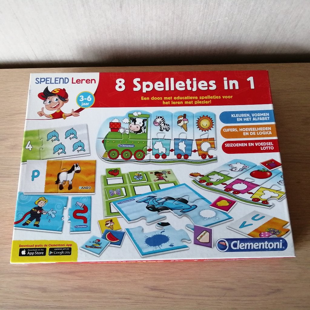 Clementoni (spelend leren ) 8 spelletjes in 1, Enlèvement ou Envoi, Puzzles