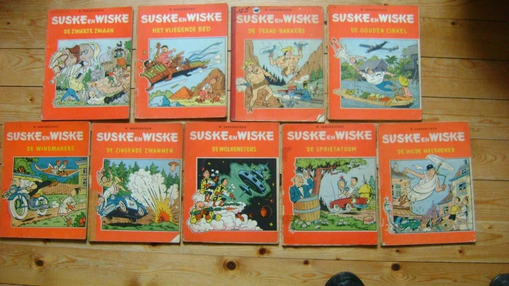 Suske en Wiske. 9 strips (1959-1962).  Eerste druk - herdruk, Plusieurs BD, Willy Vandersteen, Enlèvement, Utilisé