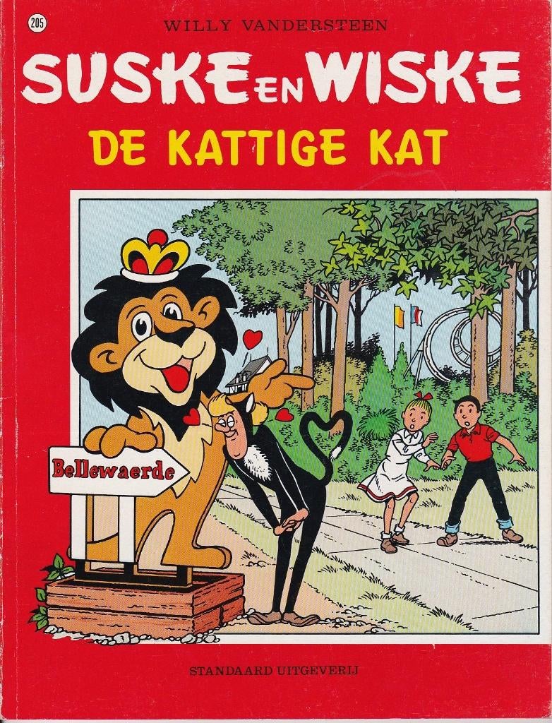 Suske en Wiske 205 : De Kattige kat, Eén stripboek, Ophalen of Verzenden, Gelezen, Willy Vandersteen