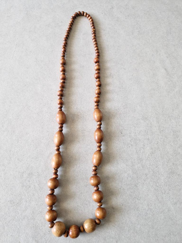 bruine kralenketting, Verzenden, Overige materialen