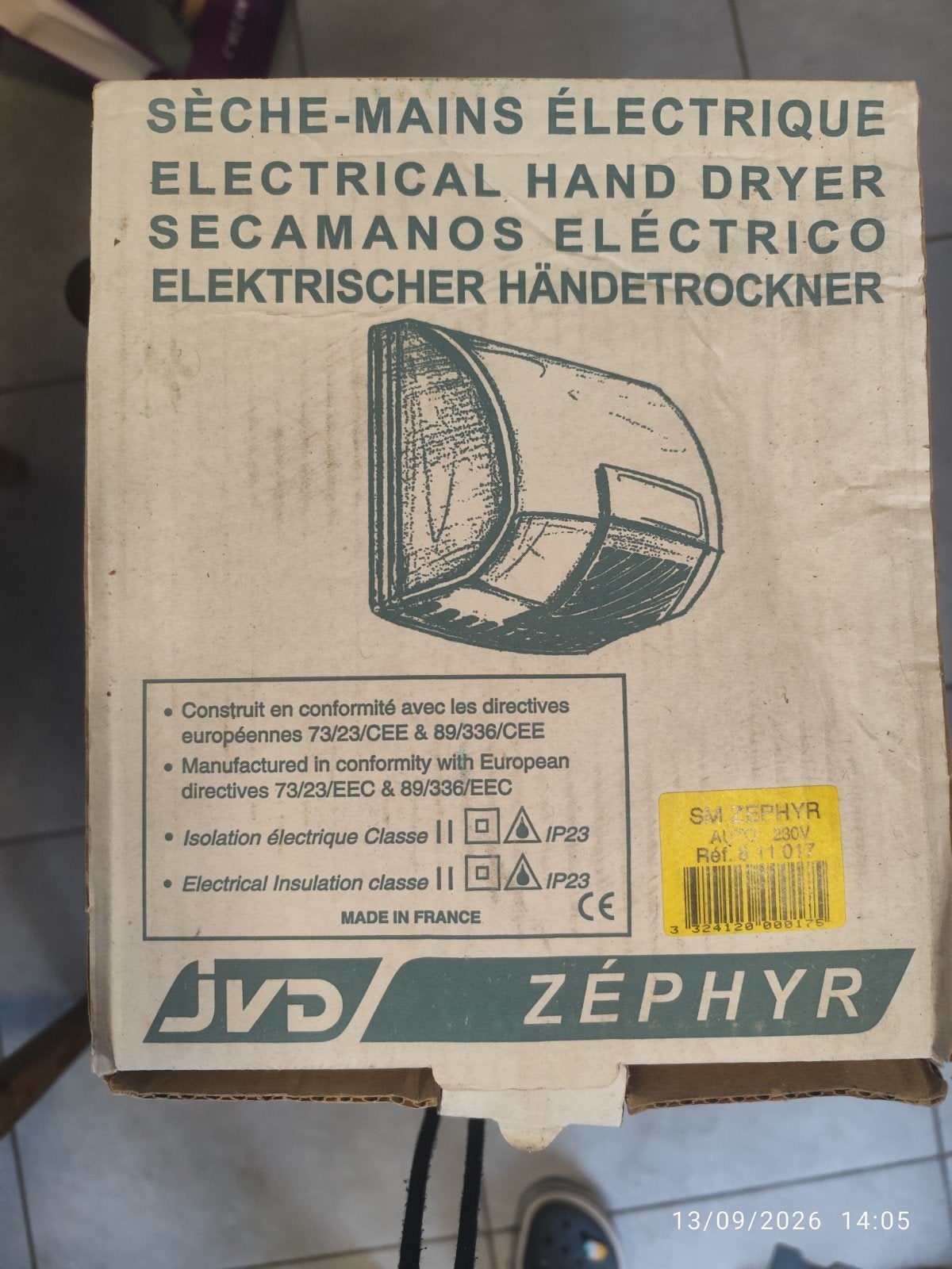 sèche mains professionnel neuf, Bricolage & Construction, Enlèvement ou Envoi
