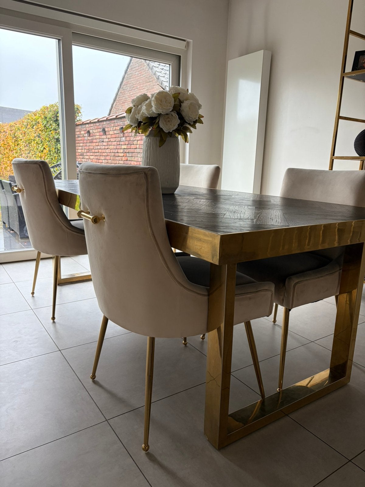 Table à manger avec chaises, Maison & Meubles, Enlèvement, Utilisé