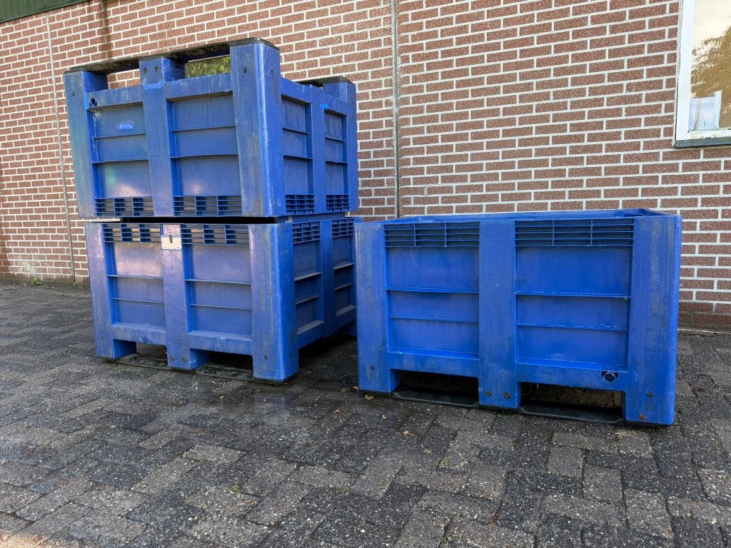 Kunststof palletbox met slede blauw 1200x1000mm, 100 cm of meer, 60 cm of meer, Bak of Kist, Ophalen of Verzenden