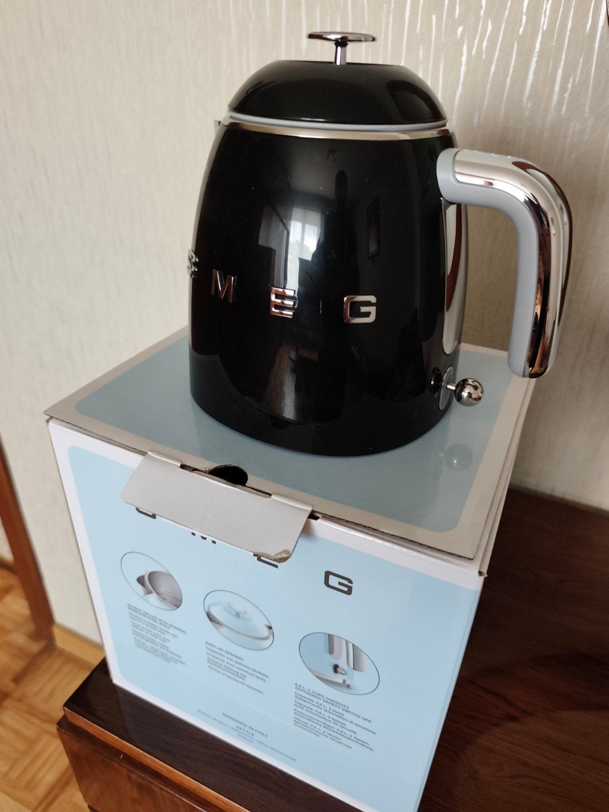 Smeg waterkoker, Ophalen