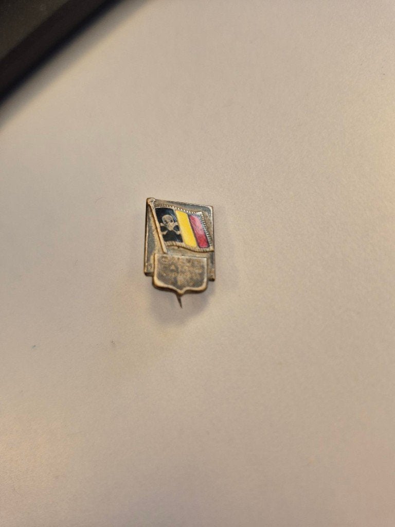 Vroege herdenkingsbadge NCPGR naoorlogs '45-'50, Enlèvement, Utilisé, Autres sujets/thèmes, Insigne ou Pin's