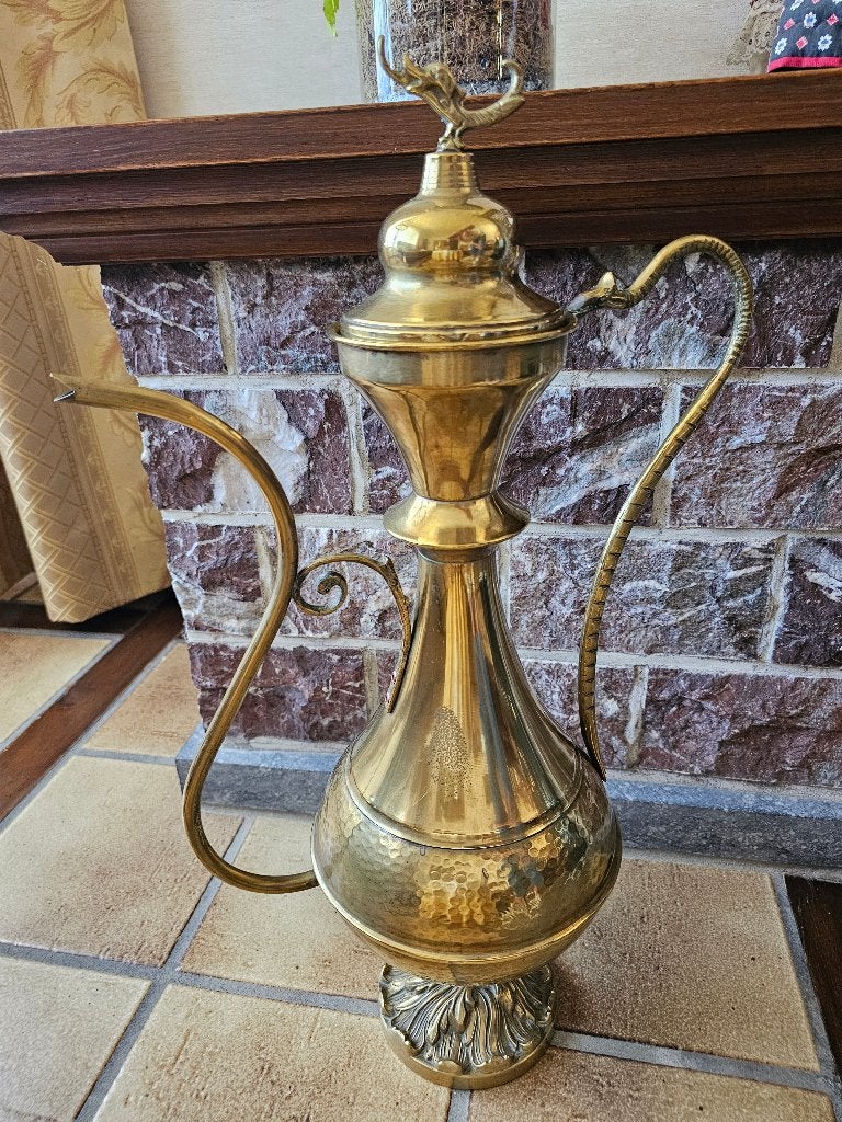 Decoratieve koperen theepot, Ophalen, Koper