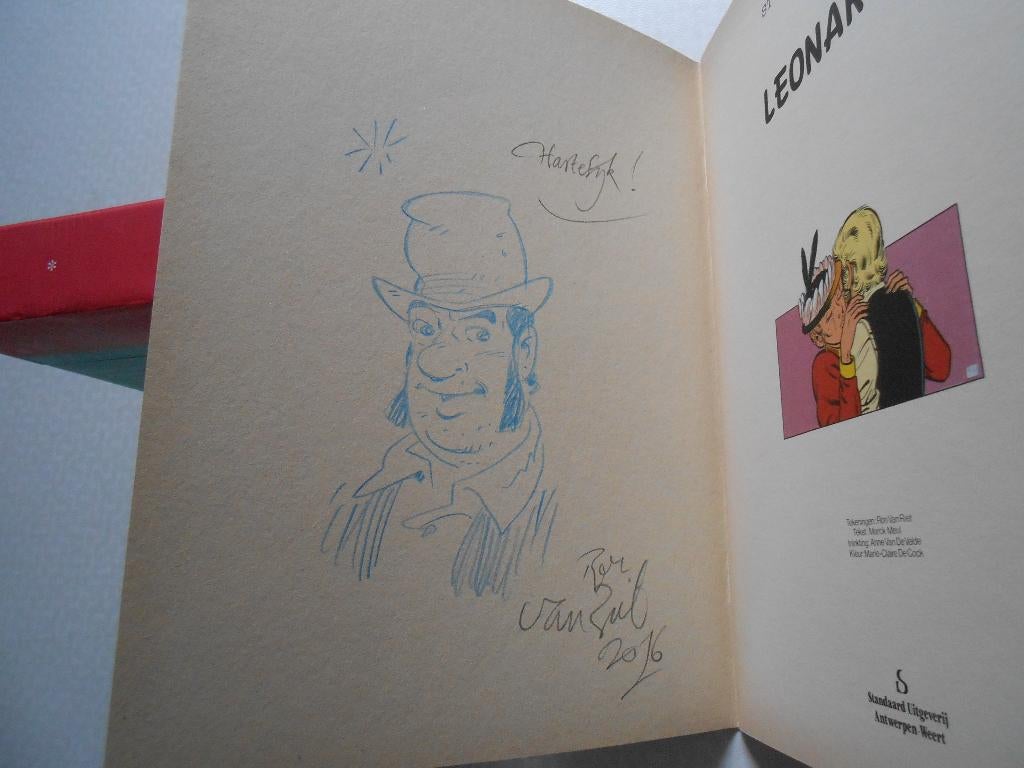 Robert en Bertrand 76 Leonardo 1987 1 ste druk. Gesigneerd, Willy Vandersteen, Eén stripboek, Nieuw, Ophalen of Verzenden