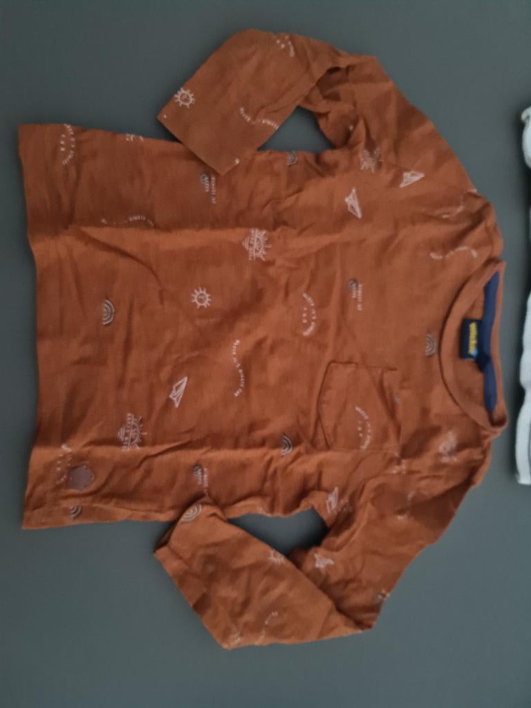 bruine polo, pull, trui, longsleef, Wickie, 110, Enfants & Bébés, Vêtements enfant | Taille 110, Enlèvement, Comme neuf