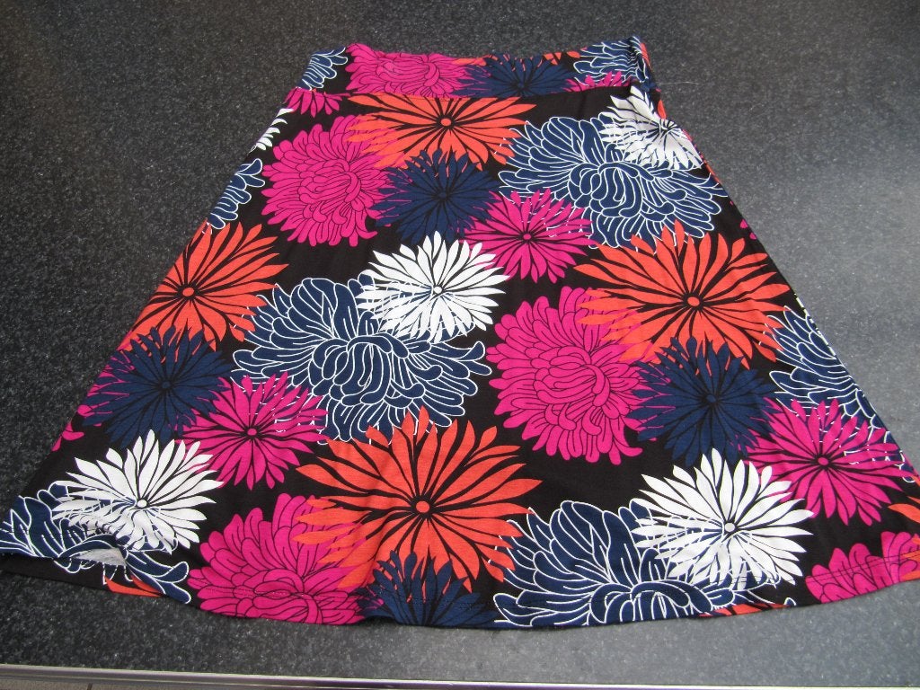 rok Hema small A lijn, bloemen oranje blauw fucshia nieuw, Meerkleurig, Nieuw, Ophalen of Verzenden, Maat 36 (S)