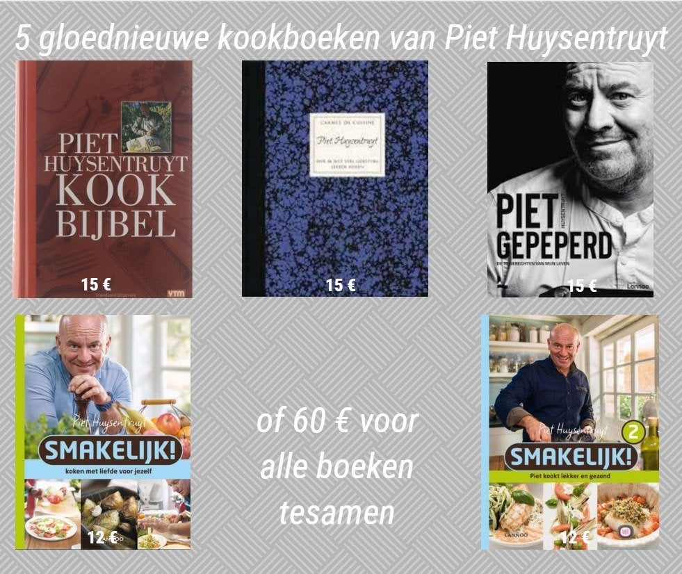 5 NIEUWE KOOKBOEKEN van Piet Huysentruyt, Boeken, Kookboeken, Ophalen of Verzenden, Nieuw