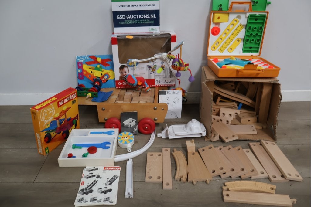 Sio Montage houten bouwdoos en Bambino baby mobiel, Niet ingevuld, Niet ingevuld, Niet ingevuld