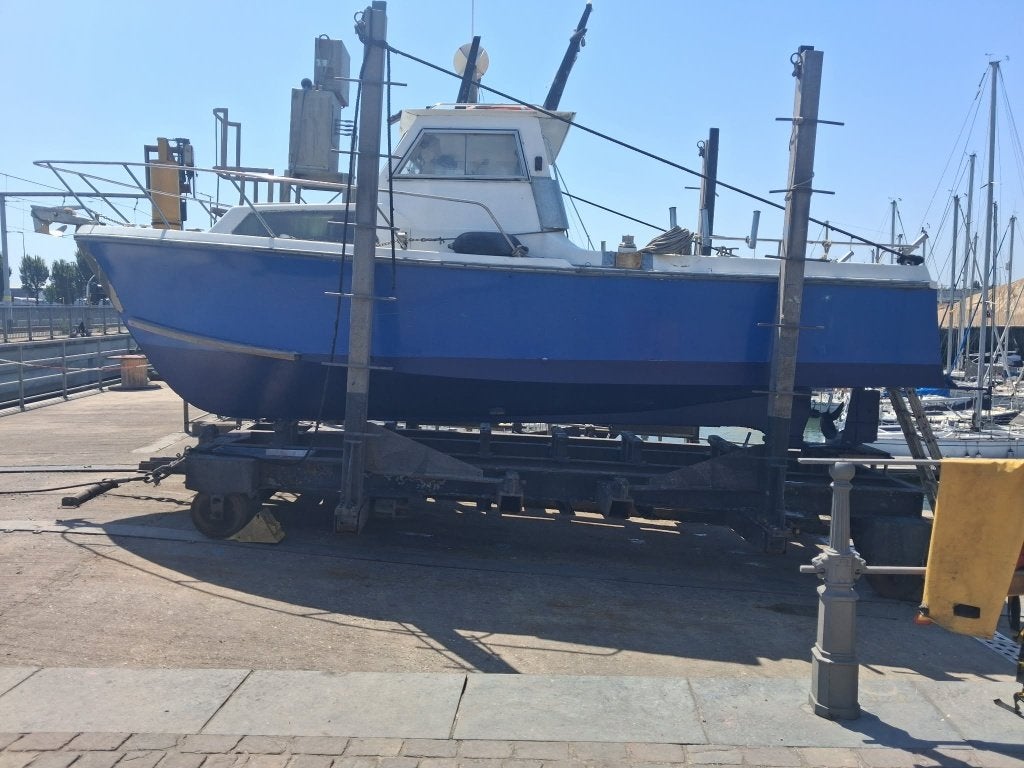 Visbootje, Watersport en Boten, Vis- en Consoleboten, Gebruikt, Binnenboordmotor, Composieten, Diesel