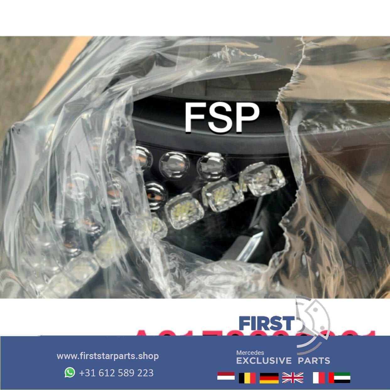 W217 C217 S63 AMG SWAROVSKI LED KOPLAMP RECHTS S KLASSE ORIG, Auto-onderdelen, Gebruikt, -, Ophalen of Verzenden, -