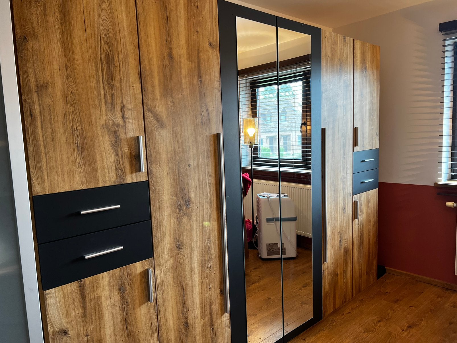Dressing / grande armoire 270 cm avec miroirs et tiroirs, Maison & Meubles, Enlèvement, Utilisé