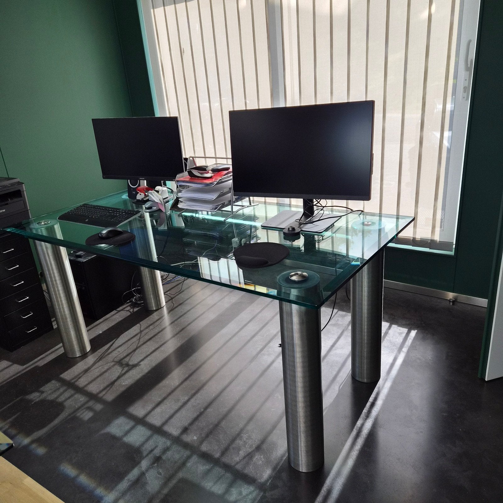 Bureau design, Huis en Inrichting, Ophalen, Demontabel, Glas